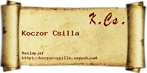 Koczor Csilla névjegykártya