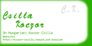 csilla koczor business card